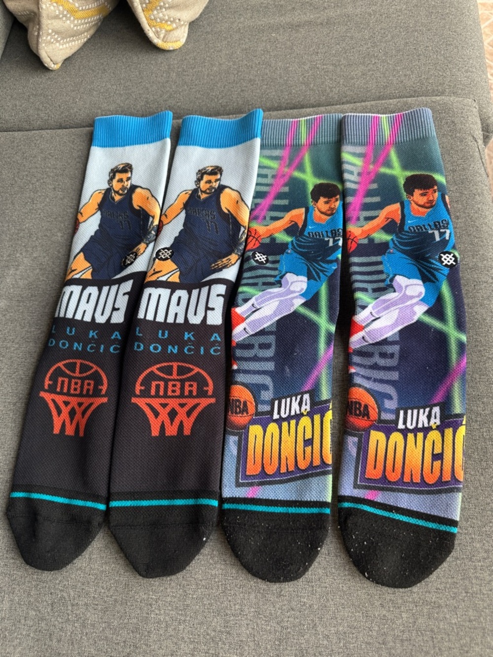 Stance Luka Dončić Graphic Crew Socks - Black, Blue, Teal, Purple